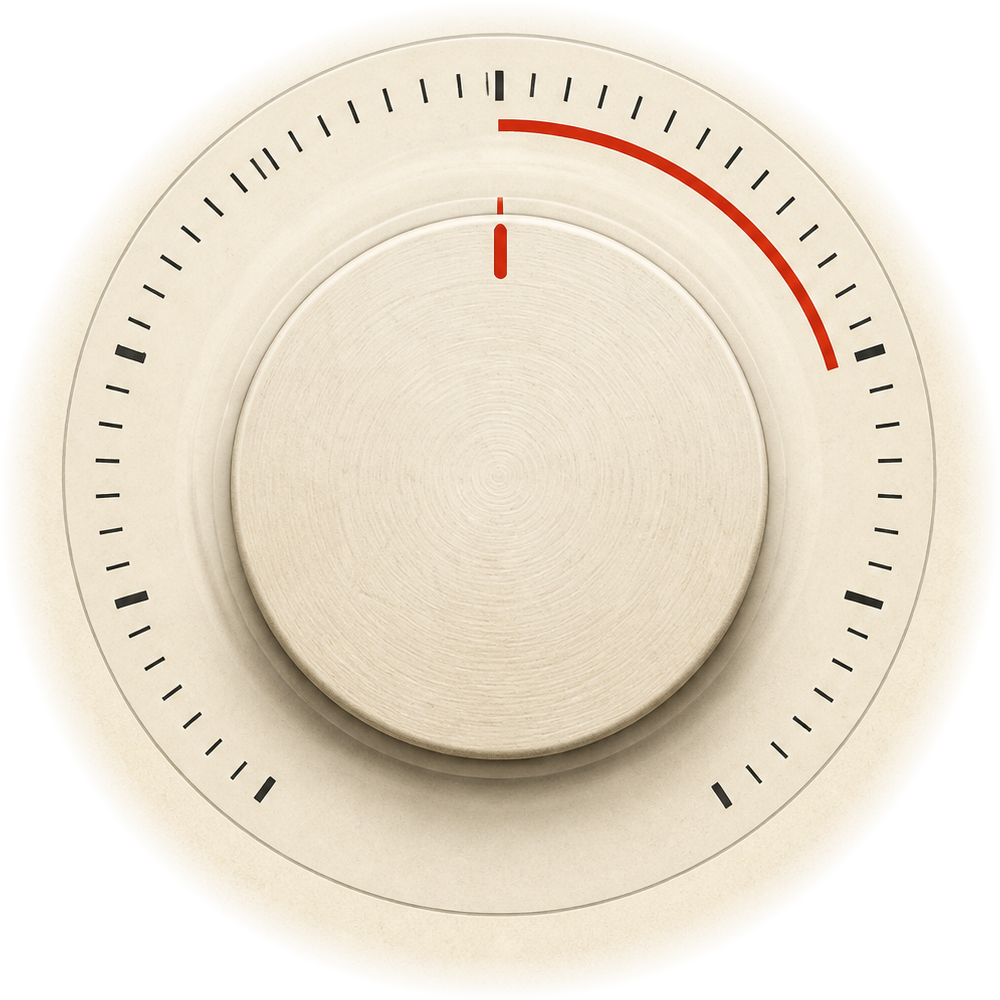 Ivory analog song selector dial