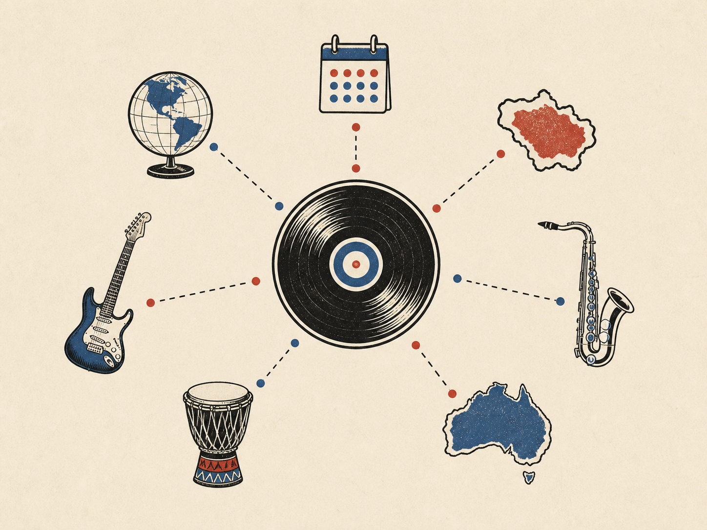 A record connected to worldwide musical styles