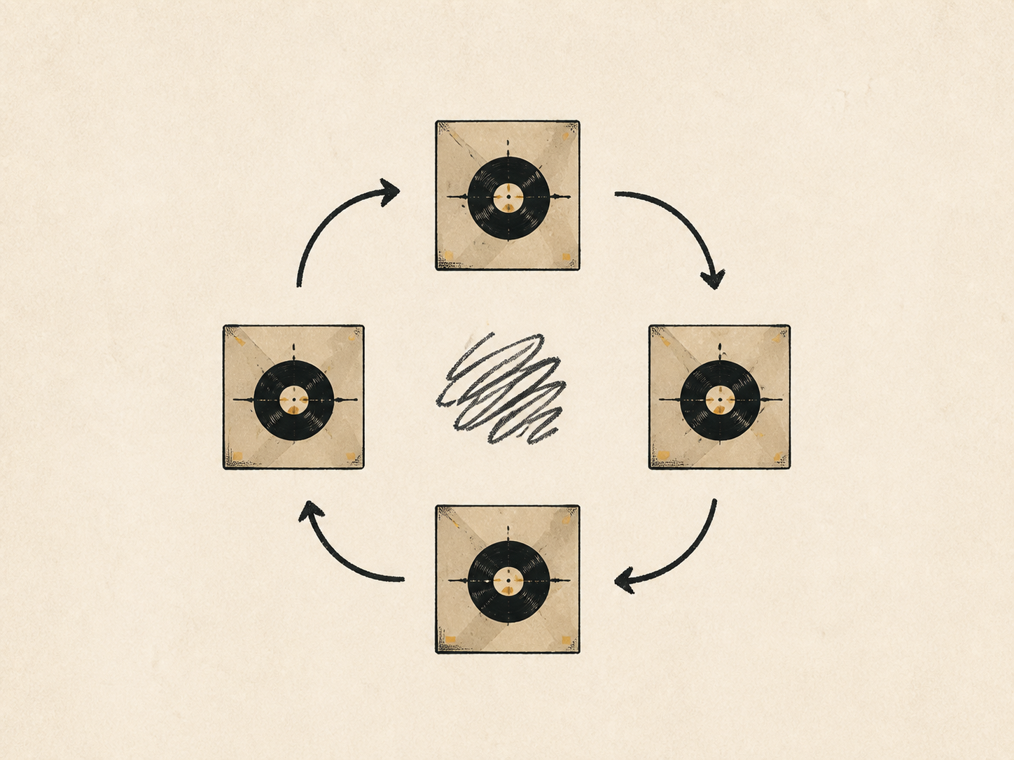 Repeated records moving in a recommendation loop